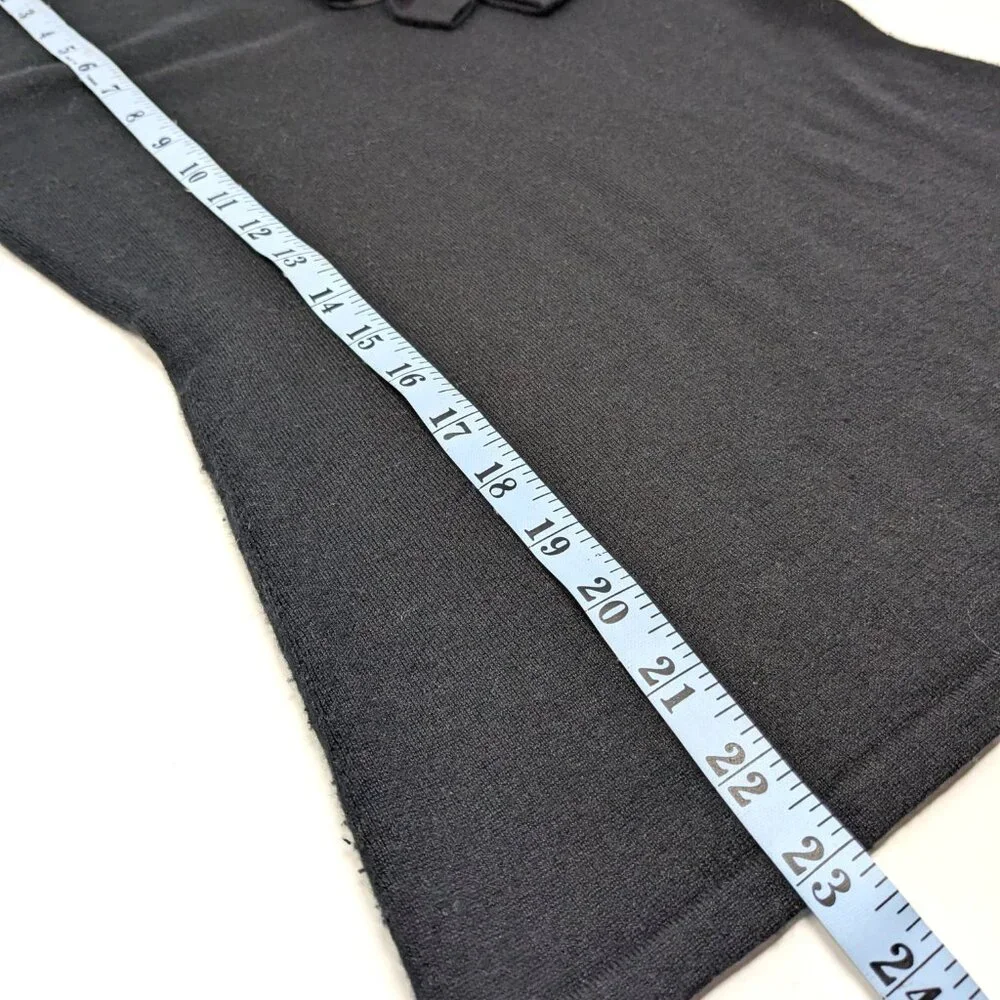 Cashmere Silk Sweater Womens Small Black with Bows Rosette Saks Fifth Ave - Picture 13 of 16